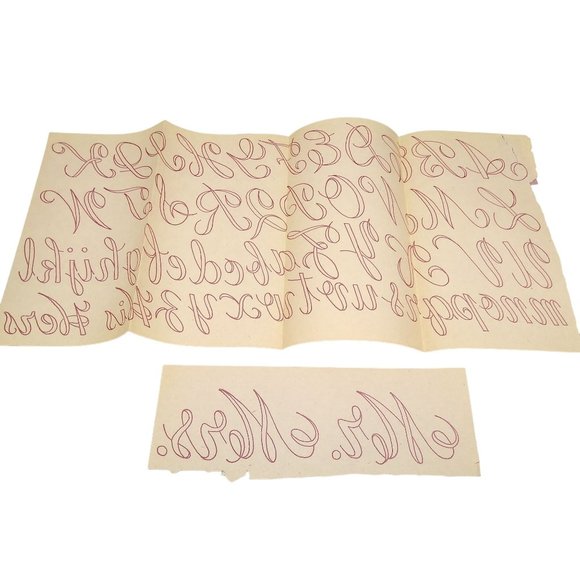 Vintage Monogram Transfer Patterns, MCM Workbasket Iron On Transfers, 1960s His - Picture 1 of 3
